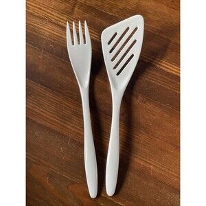 Vintage Melamine HutZler Rosti Design Made Thailand Serving Fork Spatula White